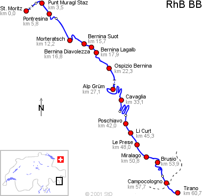 RhB-BB-Route map